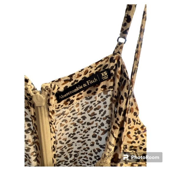 Abercrombie & Fitch cheetah print wrap mini dress size XS - Picture 6 of 7